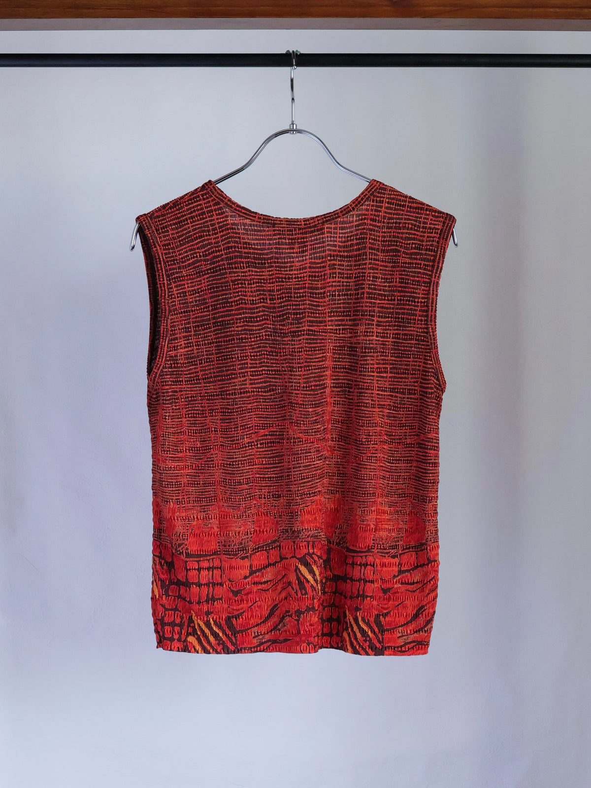 【sizeM】1990’s Pleat Textured Sleeveless Top