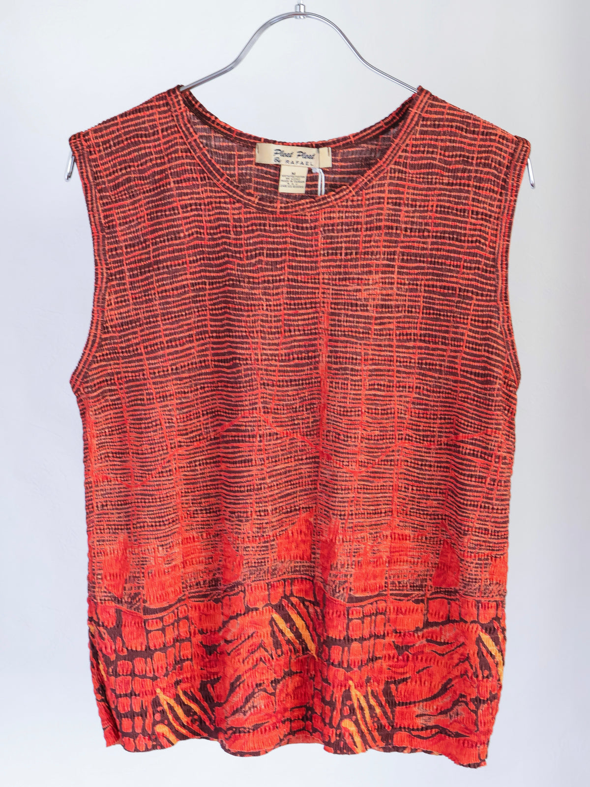 【sizeM】1990’s Pleat Textured Sleeveless Top