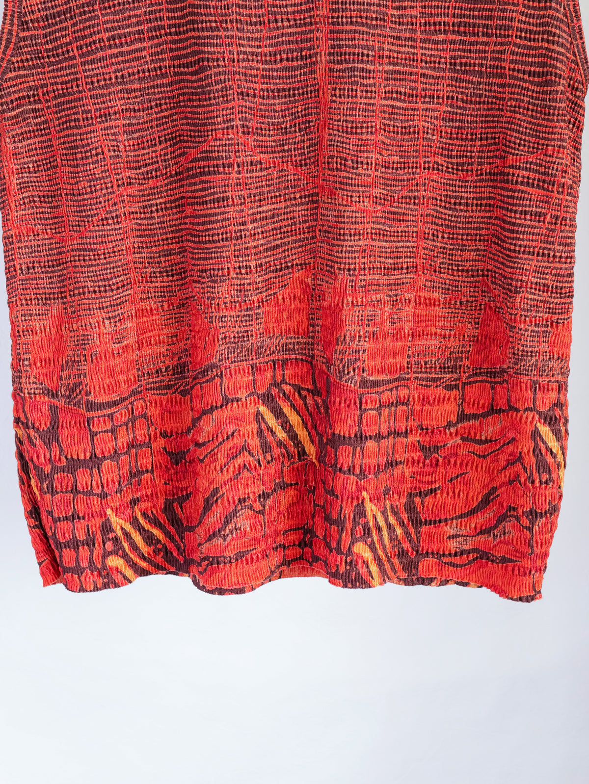 【sizeM】1990’s Pleat Textured Sleeveless Top