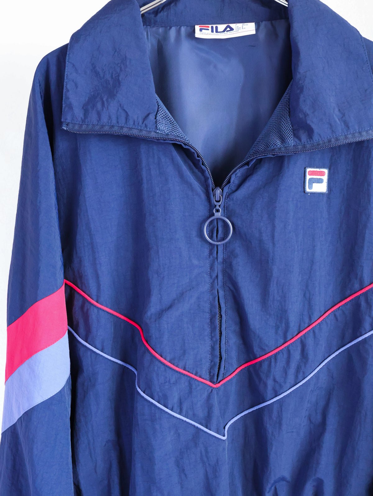 【sizeS-M】1990’s FILA Half-Zip Nylon Track Jacket