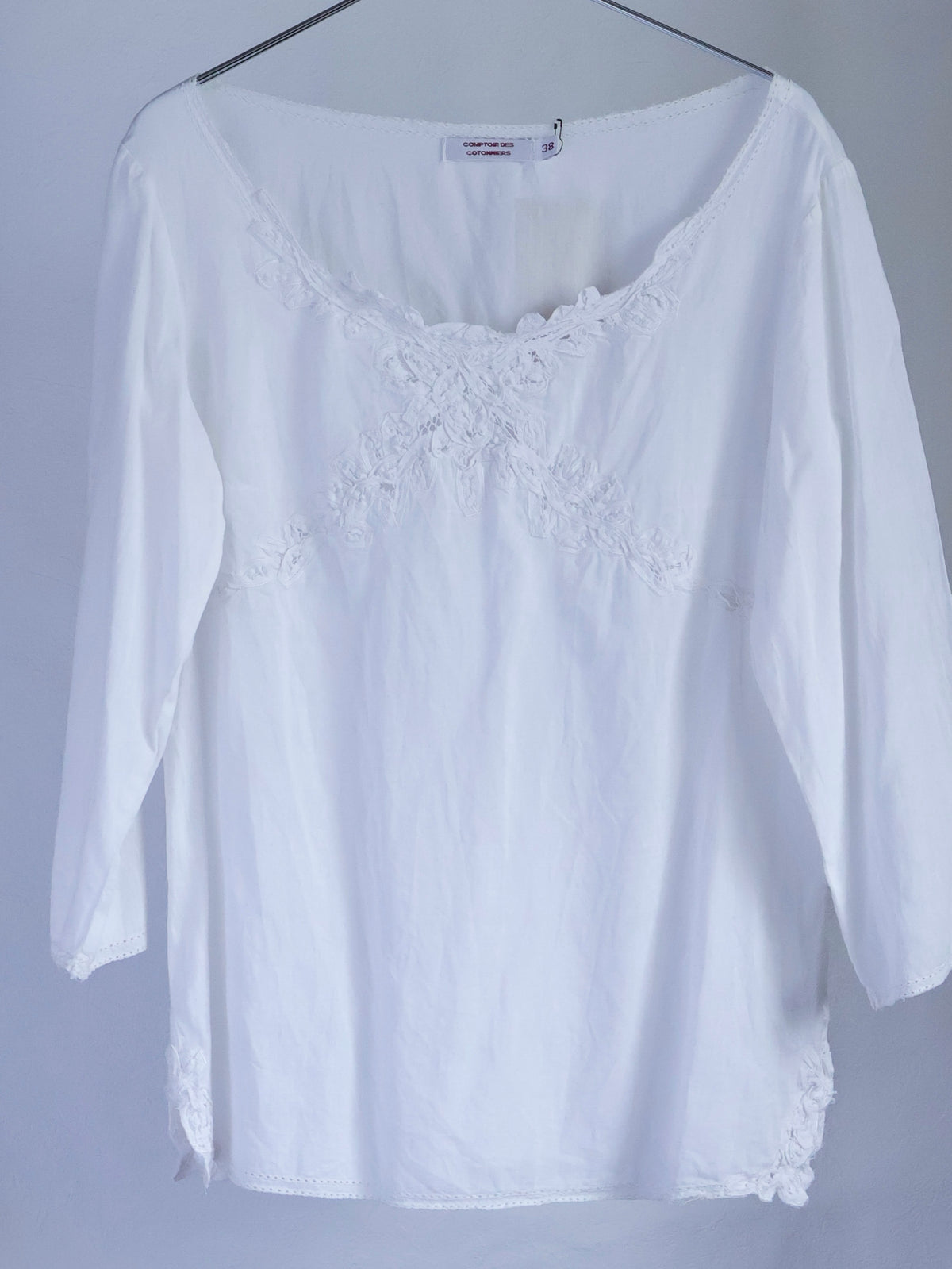 【sizeM】Lace Cotton Blouse