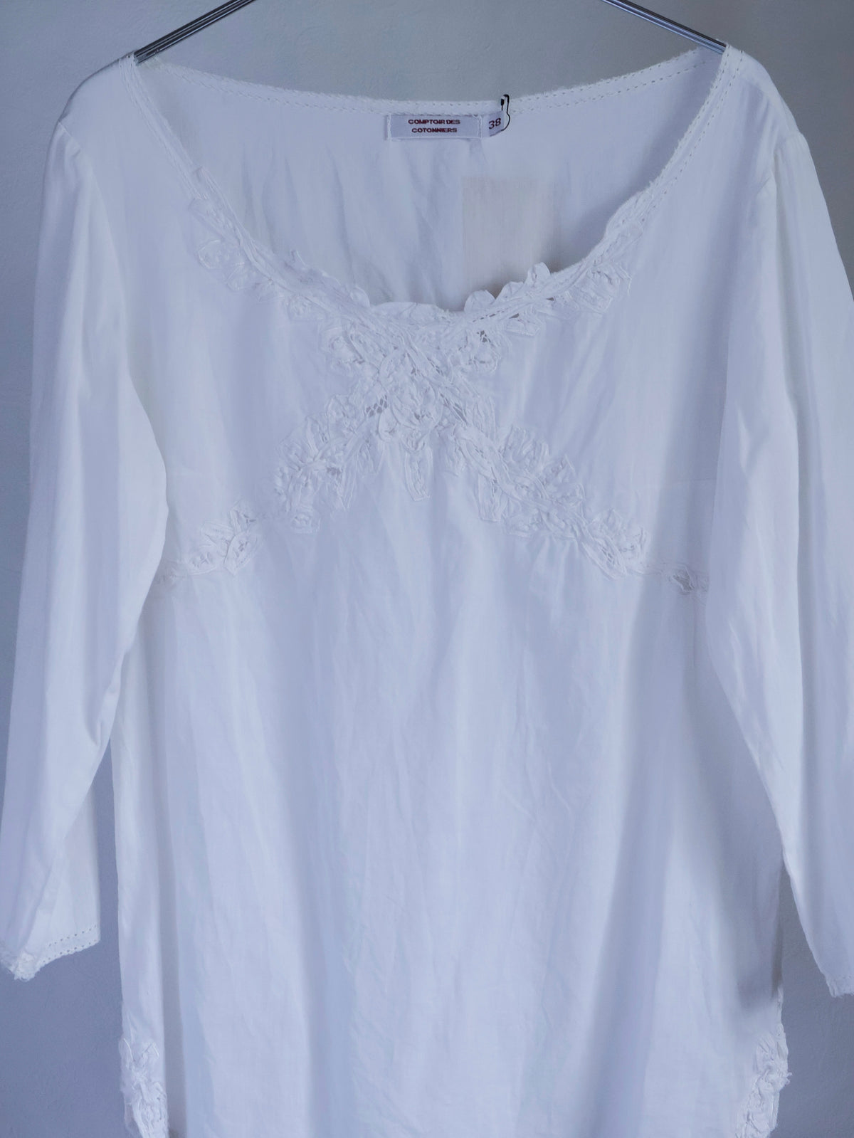 【sizeM】Lace Cotton Blouse