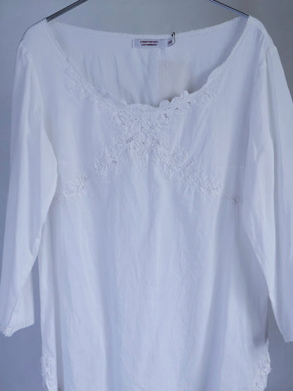 【sizeM】Lace Cotton Blouse