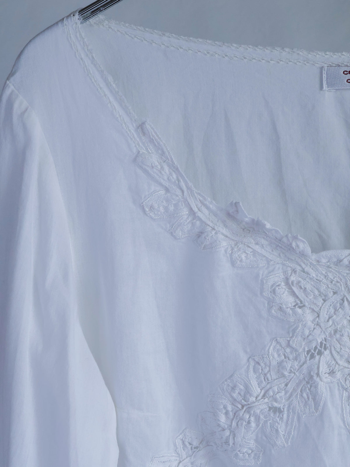 【sizeM】Lace Cotton Blouse