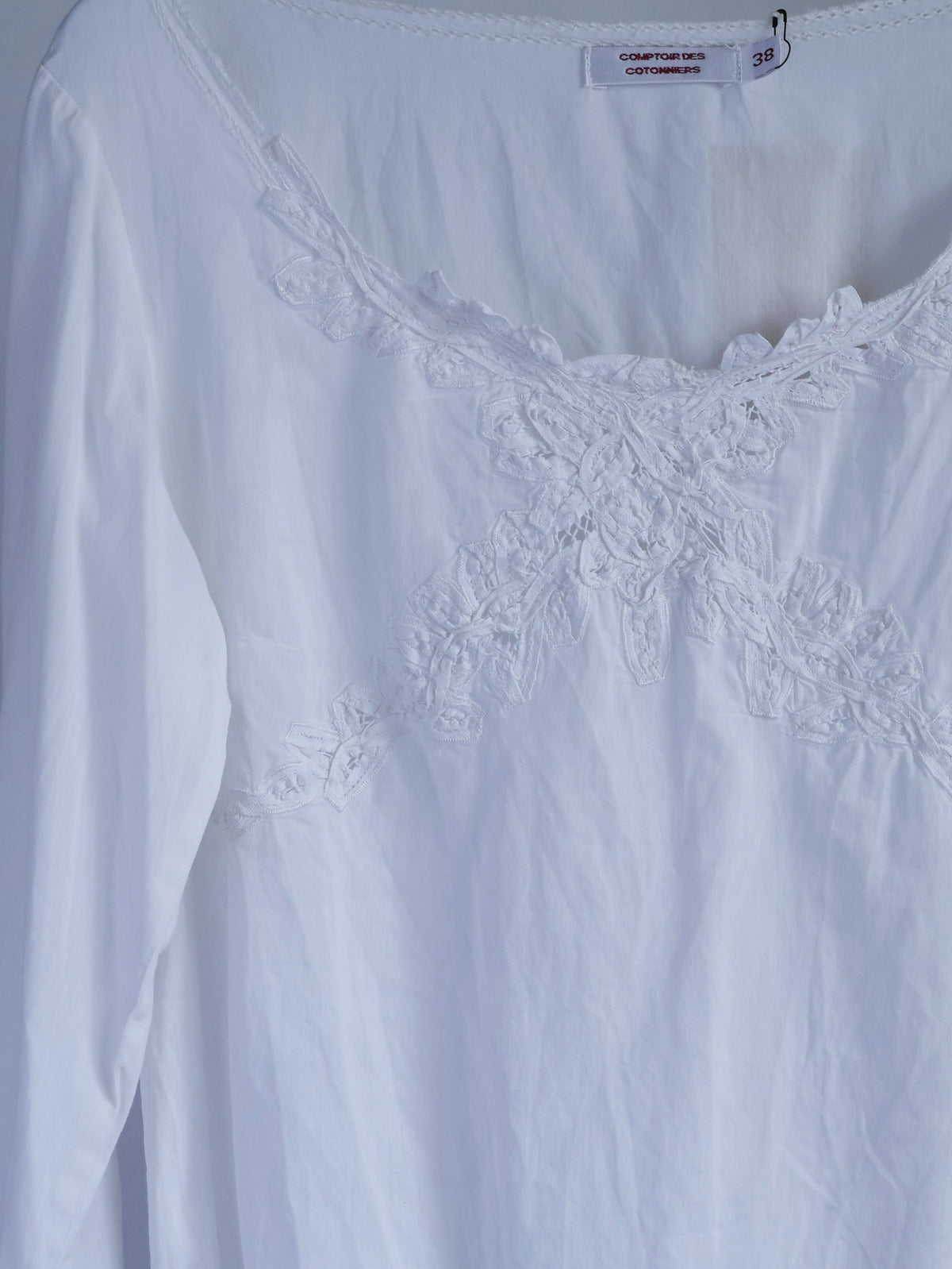 【sizeM】Lace Cotton Blouse
