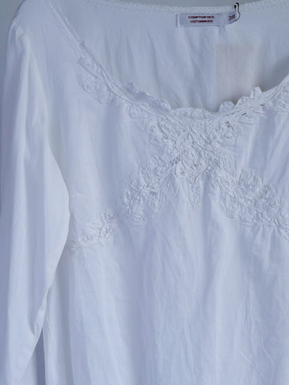 【sizeM】Lace Cotton Blouse