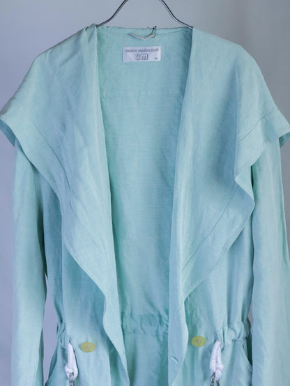 【sizeM】1980’s Linen-Viscose shawl collar Jacket(Made In Europe)