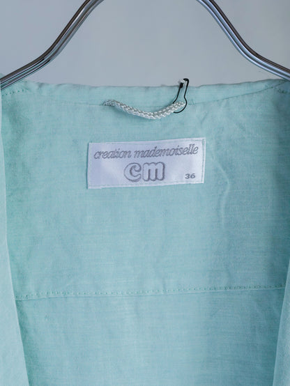 【sizeM】1980’s Linen-Viscose shawl collar Jacket(Made In Europe)