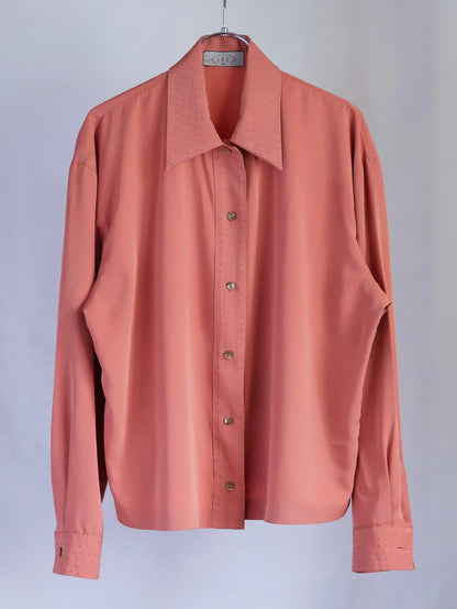 【sizeM】1970’s Dot-Accent Blouse