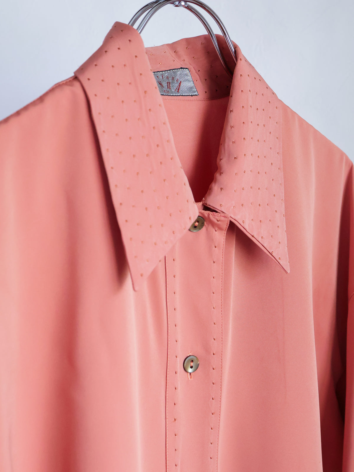 【sizeM】1970’s Dot-Accent Blouse