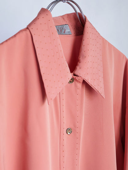 【sizeM】1970’s Dot-Accent Blouse