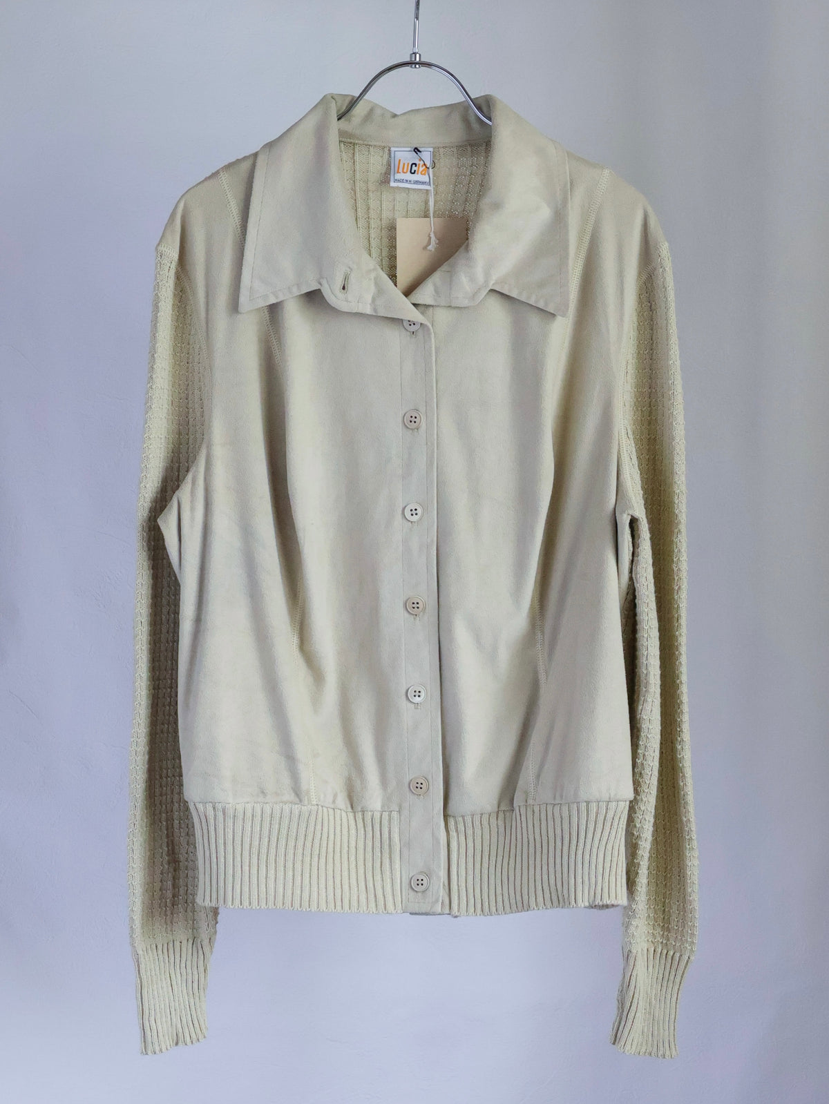 【sizeM】1970’s Suede × Knit Docking Jacket(Made In W.-GERMANY)