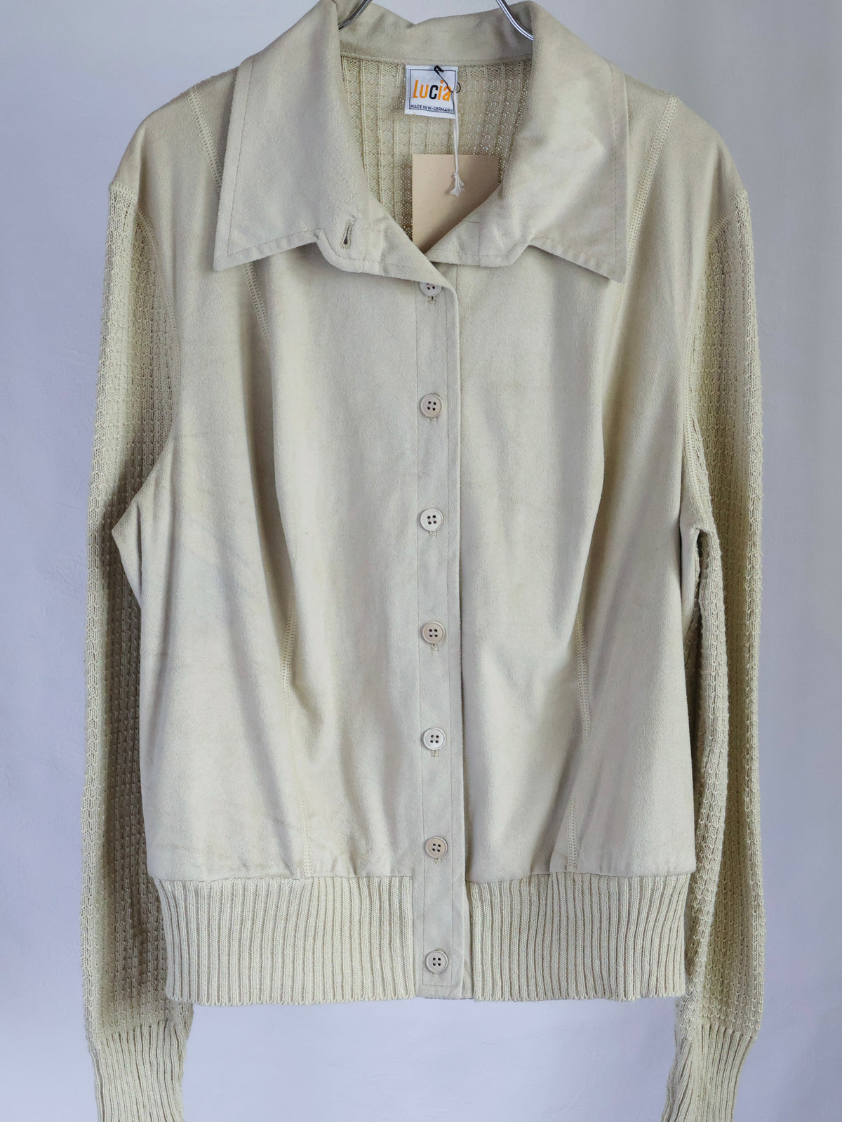 【sizeM】1970’s Suede × Knit Docking Jacket(Made In W.-GERMANY)