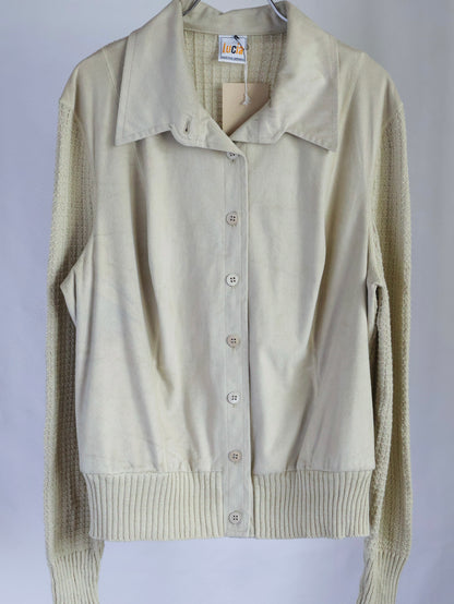 【sizeM】1970’s Suede × Knit Docking Jacket(Made In W.-GERMANY)