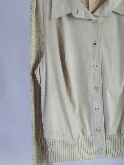 【sizeM】1970’s Suede × Knit Docking Jacket(Made In W.-GERMANY)