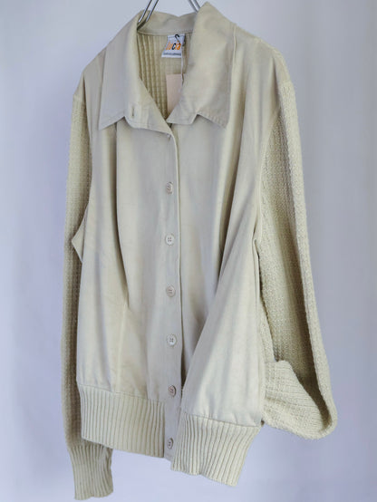 【sizeM】1970’s Suede × Knit Docking Jacket(Made In W.-GERMANY)