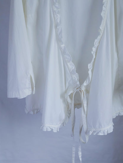 【sizeM】2000’s Ruffle Trim Cachecoeur Blouse