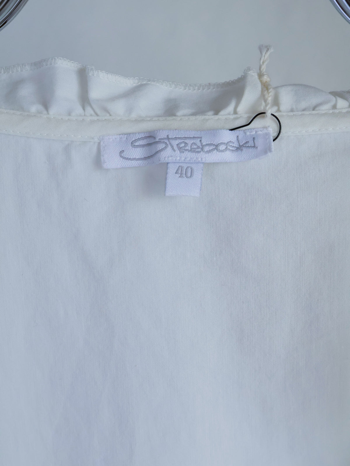 【sizeM】2000’s Ruffle Trim Cachecoeur Blouse