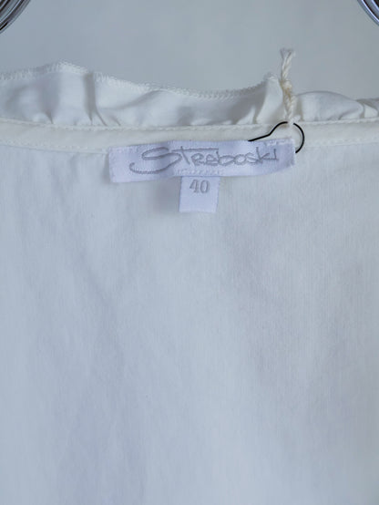 【sizeM】2000’s Ruffle Trim Cachecoeur Blouse