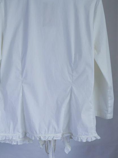 【sizeM】2000’s Ruffle Trim Cachecoeur Blouse