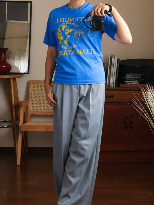 【sizeS-M】School Graphic T-Shirt(Made In U.S.A)
