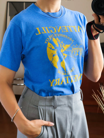 【sizeS-M】School Graphic T-Shirt(Made In U.S.A)