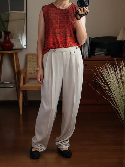 【sizeL】1980's 2-Tuck Tapered Slacks Pants