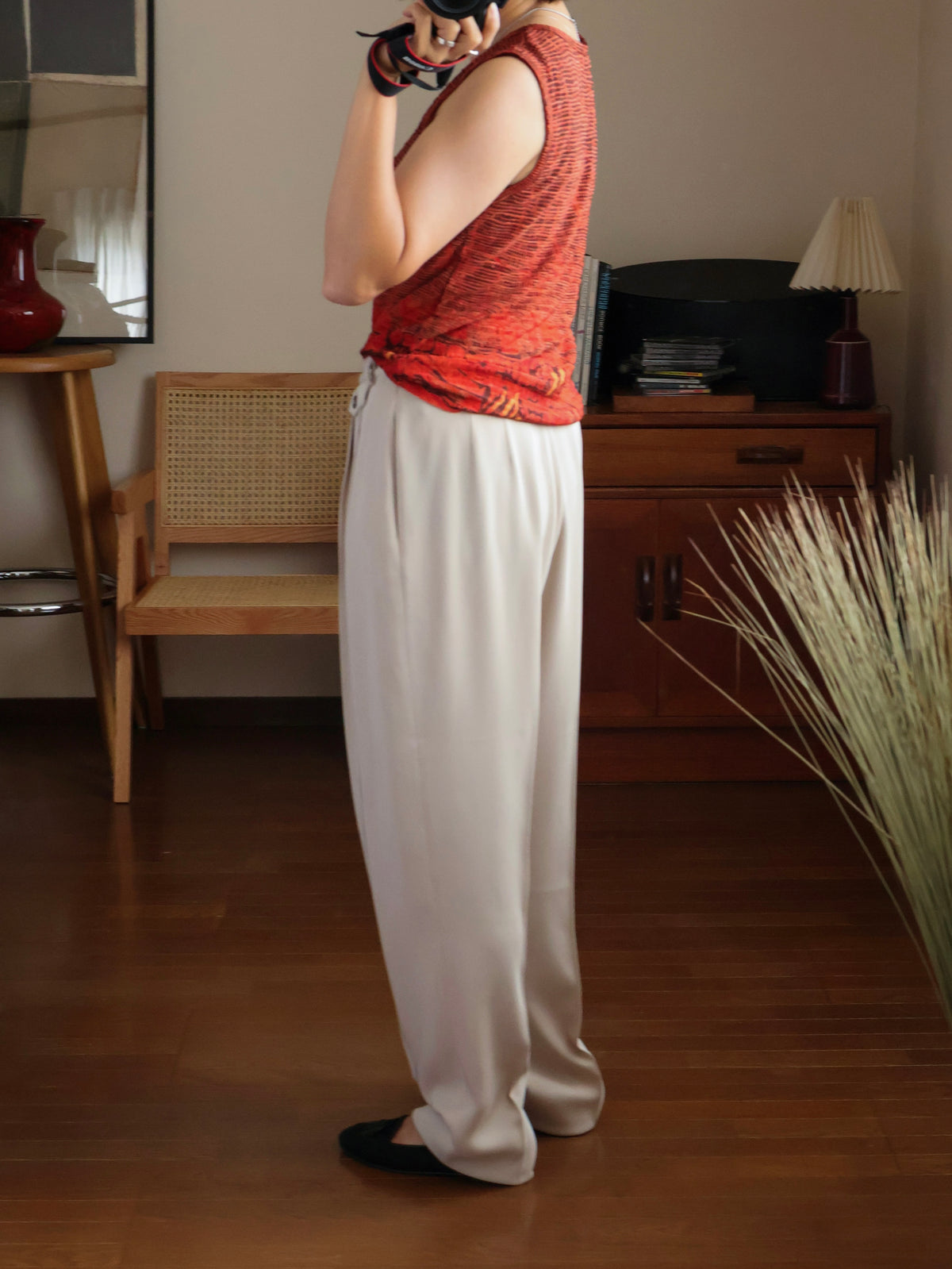 【sizeL】1980's 2-Tuck Tapered Slacks Pants