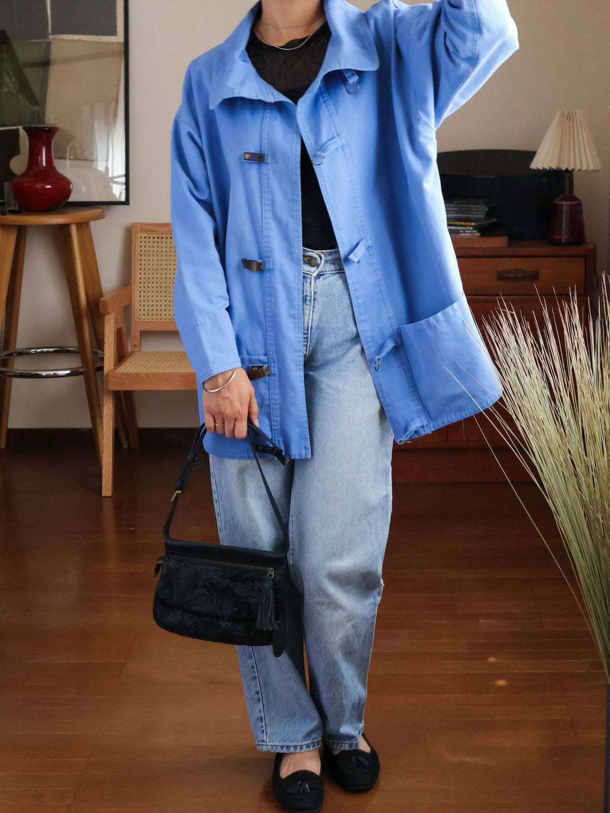 【sizeM】1980’s Eddie Bauer Metal Hook Cotton Jacket