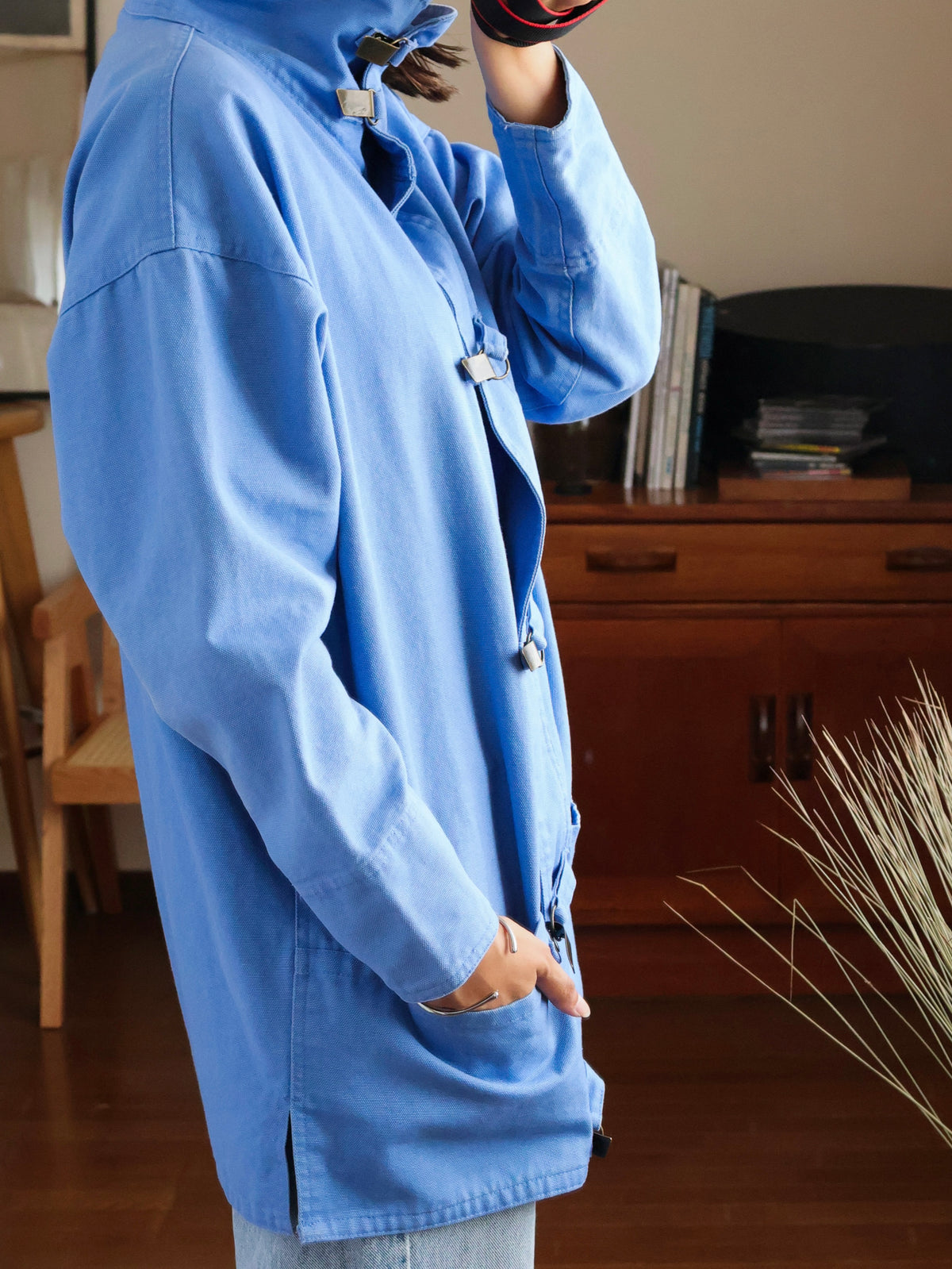 【sizeM】1980’s Eddie Bauer Metal Hook Cotton Jacket