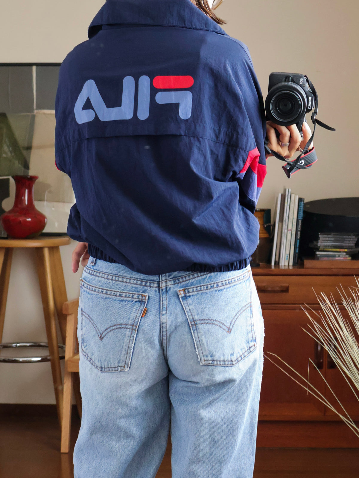 【sizeS-M】1990’s FILA Half-Zip Nylon Track Jacket