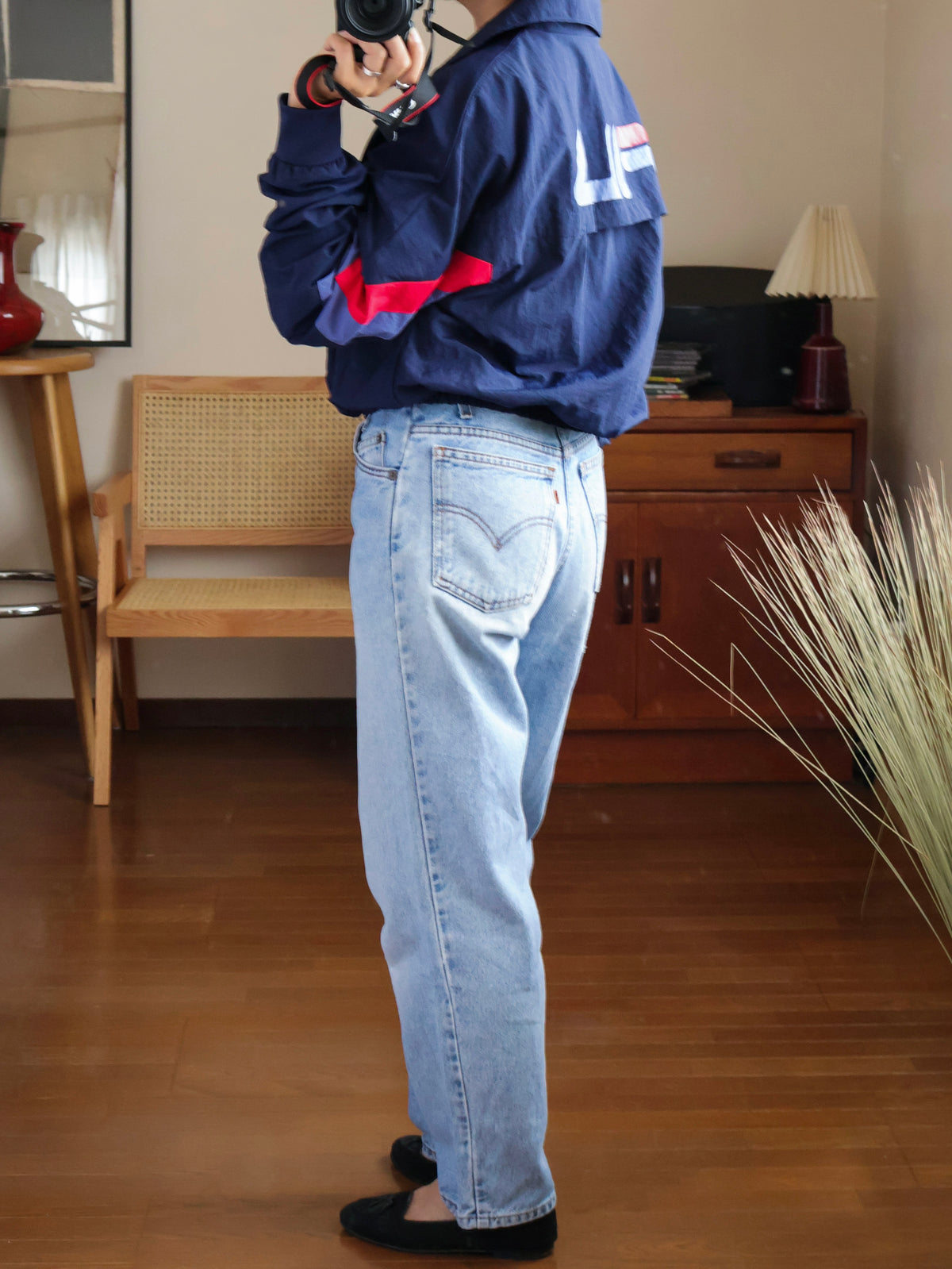 【sizeS-M】1990’s FILA Half-Zip Nylon Track Jacket