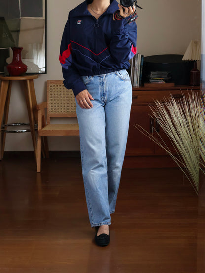 【sizeS-M】1990’s FILA Half-Zip Nylon Track Jacket