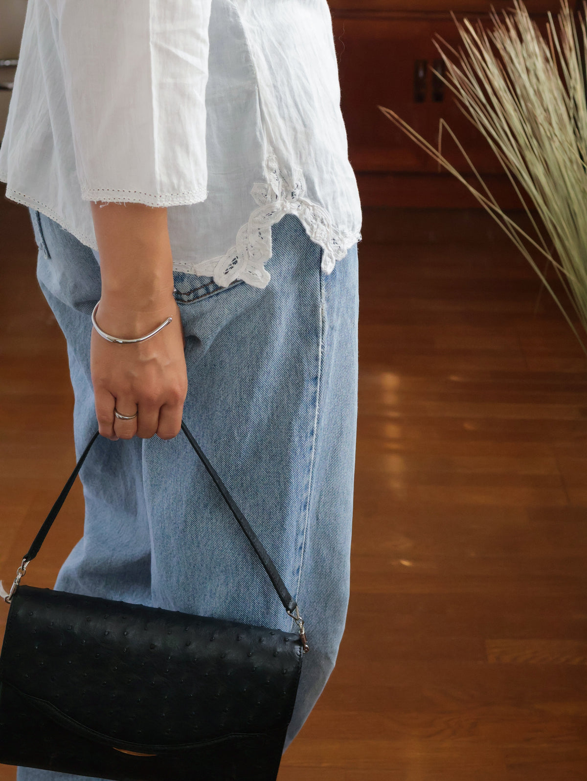 【sizeM】Lace Cotton Blouse