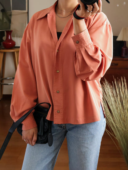 【sizeM】1970’s Dot-Accent Blouse
