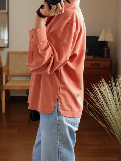 【sizeM】1970’s Dot-Accent Blouse