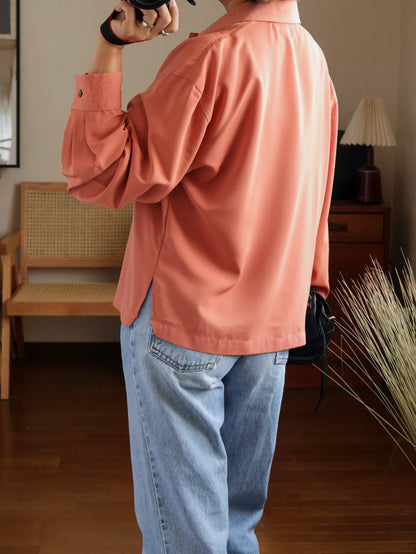 【sizeM】1970’s Dot-Accent Blouse