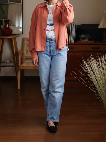 【sizeM】1970’s Dot-Accent Blouse