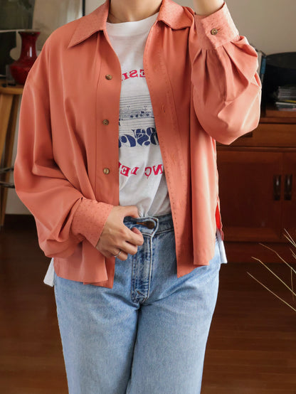 【sizeM】1970’s Dot-Accent Blouse
