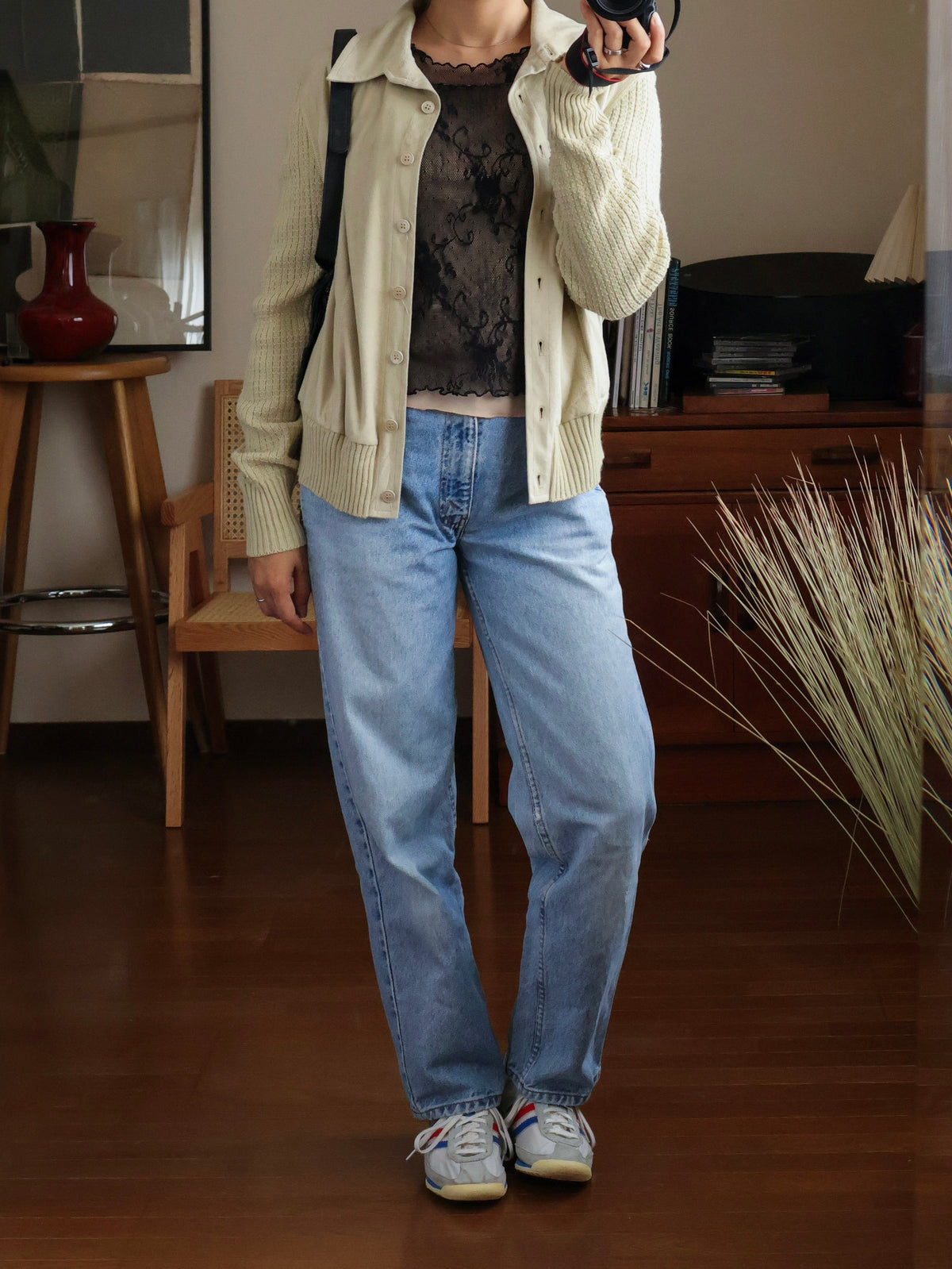 【sizeM】1970’s Suede × Knit Docking Jacket(Made In W.-GERMANY)
