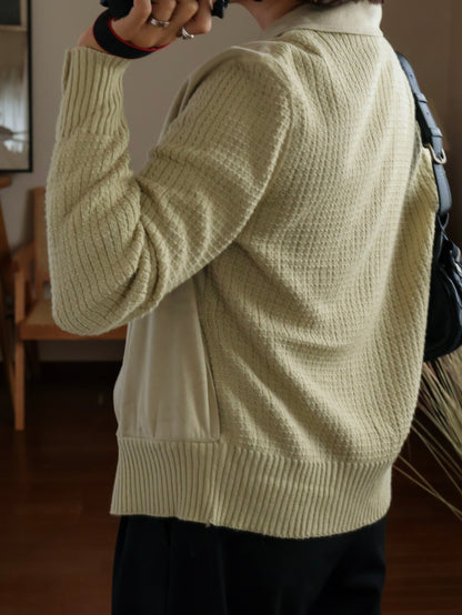 【sizeM】1970’s Suede × Knit Docking Jacket(Made In W.-GERMANY)