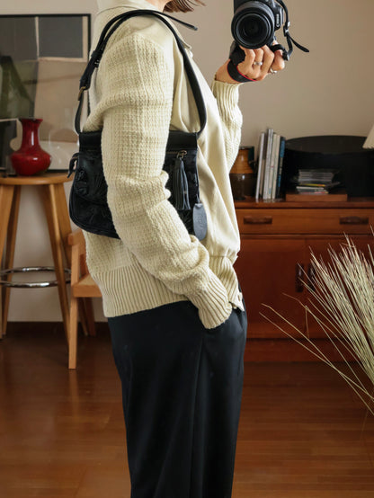 【sizeM】1970’s Suede × Knit Docking Jacket(Made In W.-GERMANY)