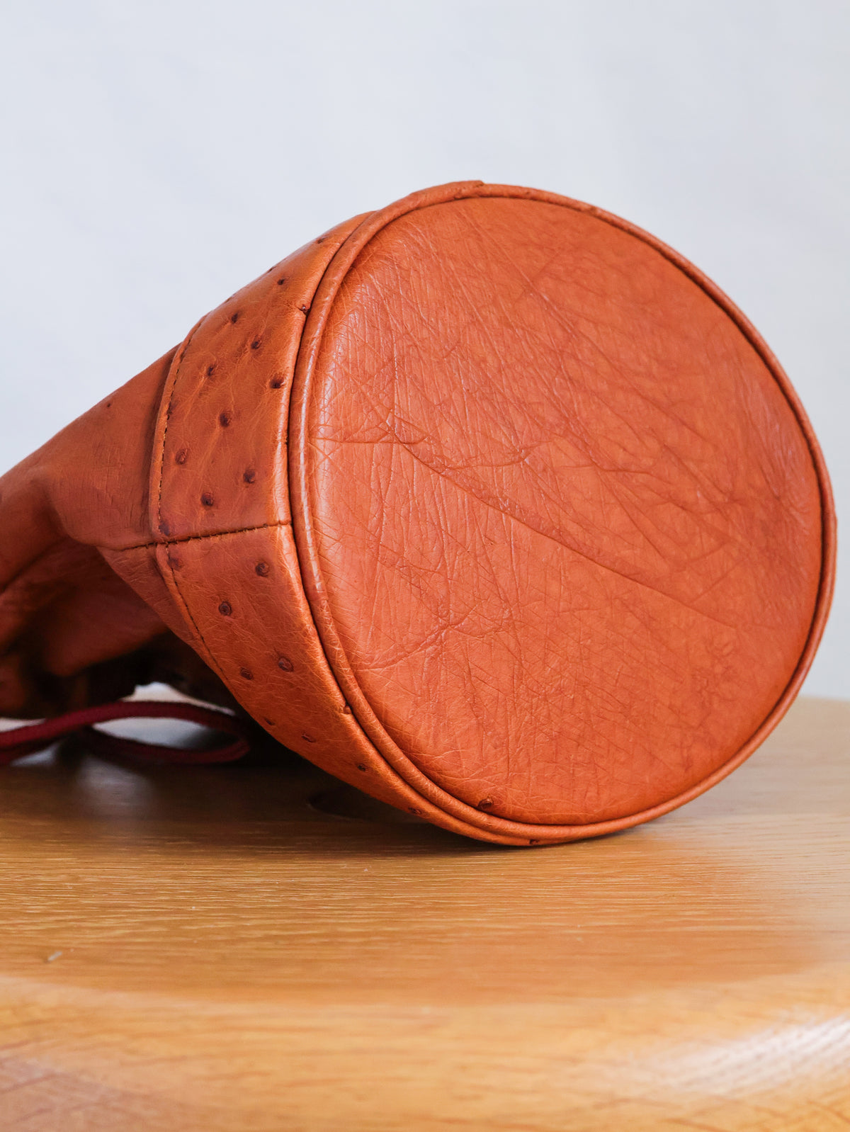1980’s Ostrich Leather Bucket Bag