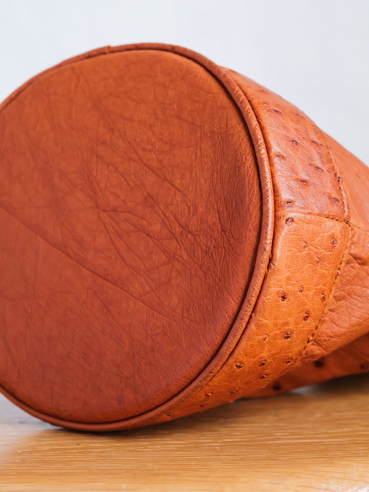 1980’s Ostrich Leather Bucket Bag
