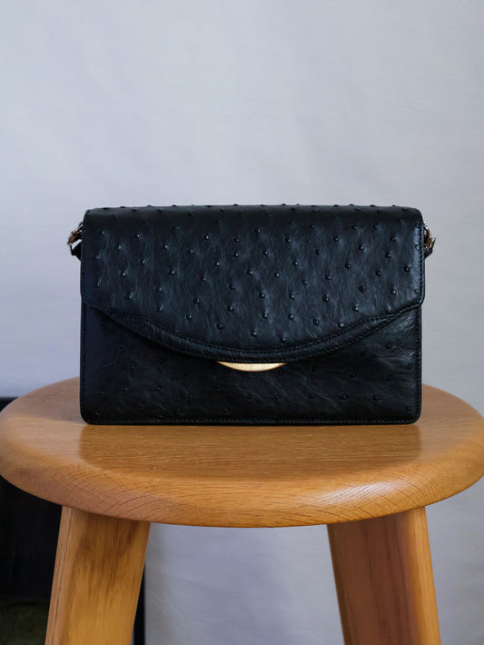 1990's JRA Tag Ostrich Shoulder Bag