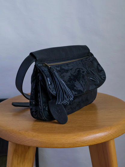 1990’s Velvet Cutout Leather Waist Bag