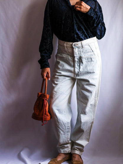 【sizeL】1980’s Marithé + François Girbaud Denim Tapered Pants (Made in Italy)