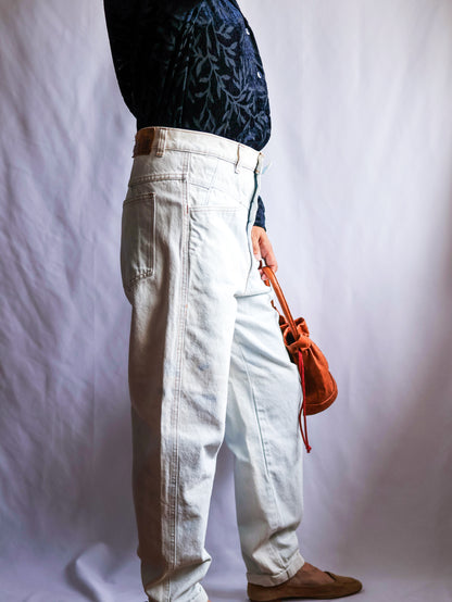 【sizeL】1980’s Marithé + François Girbaud Denim Tapered Pants (Made in Italy)