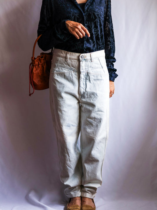 【sizeL】1980’s Marithé + François Girbaud Denim Tapered Pants (Made in Italy)
