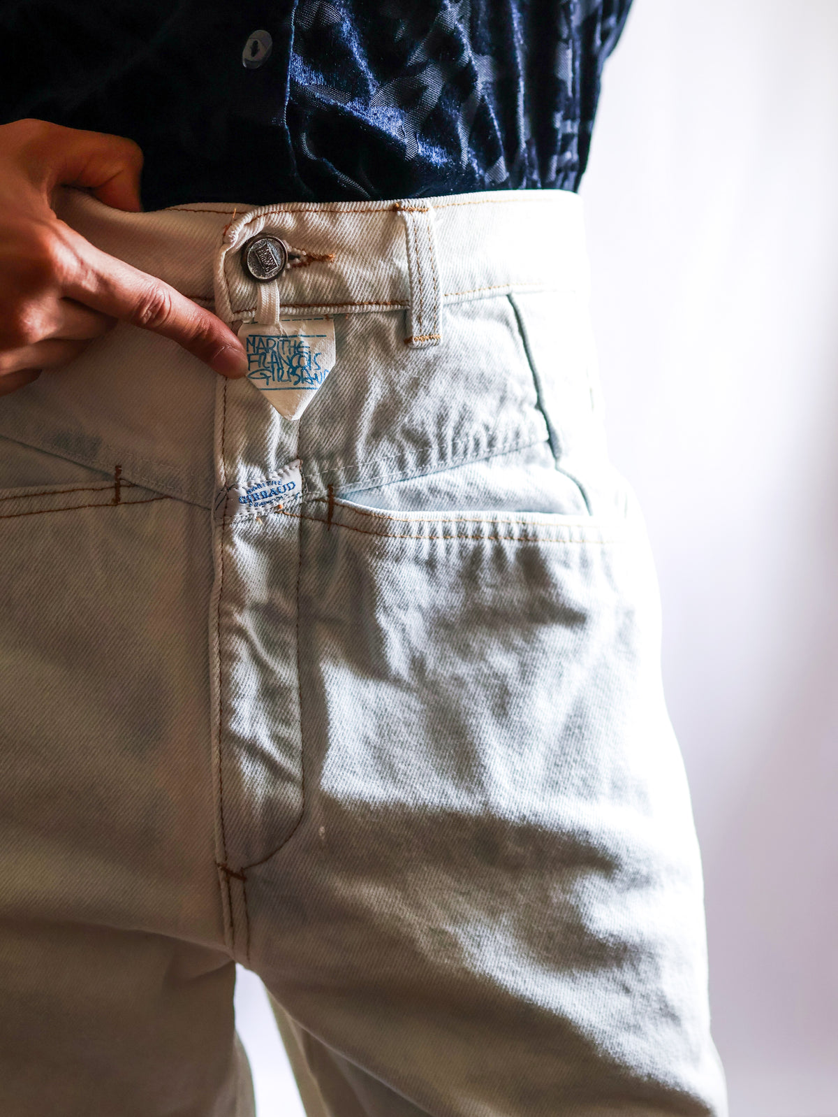 【sizeL】1980’s Marithé + François Girbaud Denim Tapered Pants (Made in Italy)